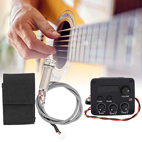 3 Band Eq Pre-Amp Equalizer Pickup,Guitar Eq Equalizer Piezo Pickup System With Lcd Screen Display For Guitar Accessory #TOP4