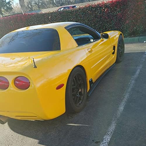 Miniatura 8 de ECOTRIC Faldas laterales, paneles basculantes, par de protectores estilo ZR1, compatible con Chevrolet Corvette C6 Z06 2005-2013 (modelos de cuerpo