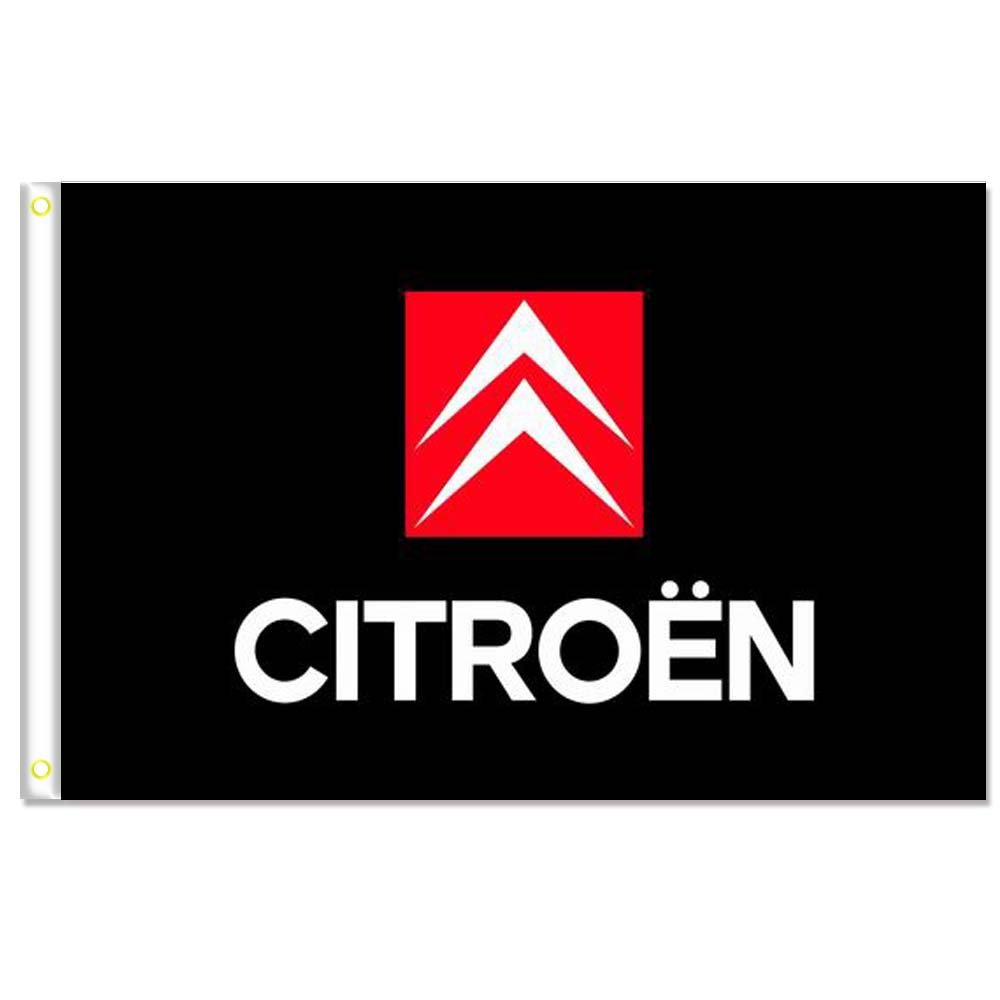 Home King Citroen Flags Banner 3X5FT 100% Polyester,Canvas Head with Metal Grommet