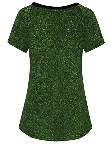 MISS FORTUNE Workout Shirts Loose Fit, Ladies Athletic Tops for Women Gym Wear Plus Size Exercise Clothing Juniors Yoga Tee Shirts Short Sleeve Active Tops Drifit Tshirts,XXXL