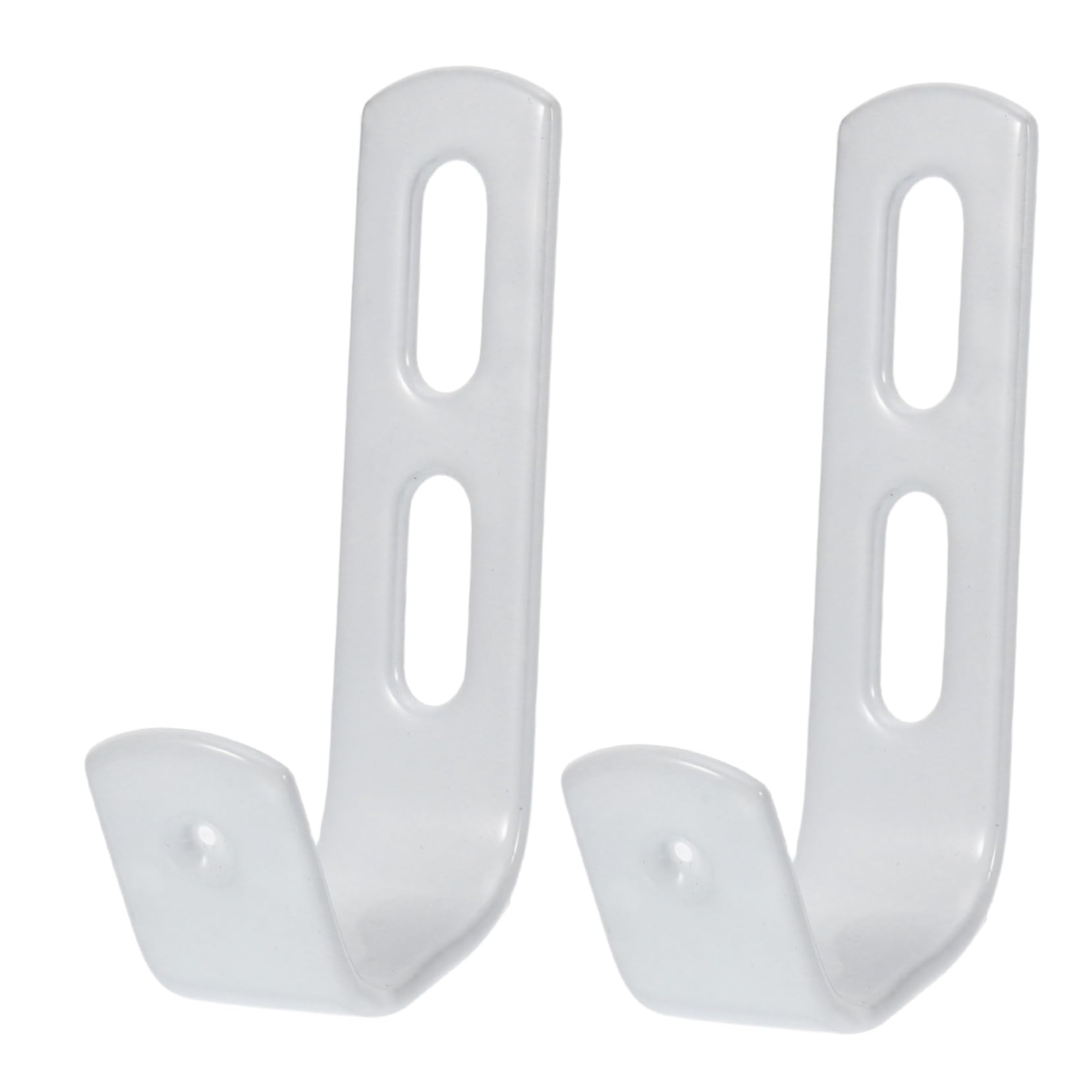 INOOMP 2pcs Heavy Duty Metal J Brackets for Bunk Beds Coated Utility Hooks with Screws Space Saving for Home Garage Rv and More