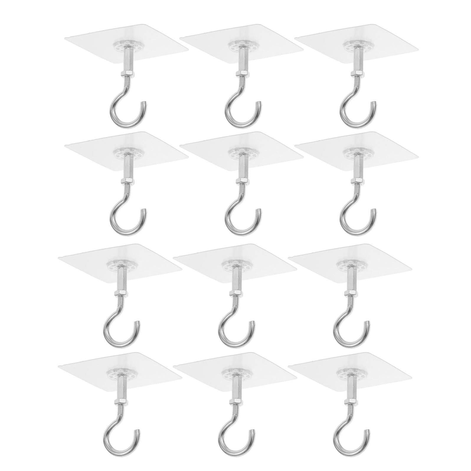 Ganchos Adhesivos para Techo Autoadhesivos Extra Resistentes 12 Unidades sin Taladro Transparentes para Colgar Plantas Cestas y Decoración en Hogar y Cocina