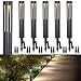 LEONLITE Low Voltage Path Lights, 3W LED Landscape Pathway Lights, Outdoor Landscape Lighting for Driveway, Garden, Aluminum, 12-24V AC/DC, ETL, IP65 Waterproof, 3000K Warm White, Black, Pack of 6