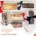 25-Pack Clear Bags for All PaperMi Rectangular Pans & Loaf Pan, Ideal Clear Food Bags for Delivery & Takeout, Transparent Packaging Solution