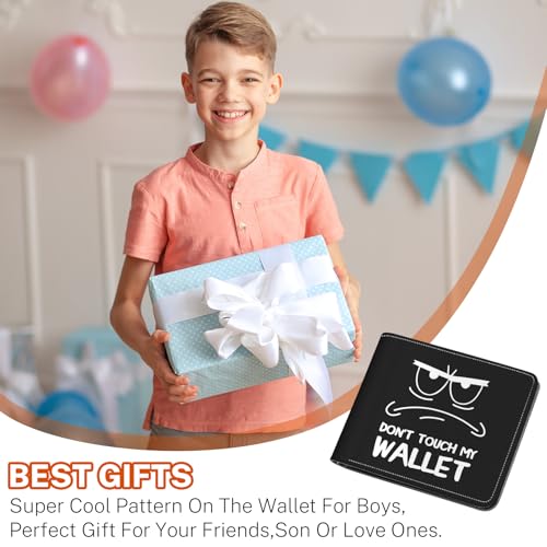 Image of Boys Wallet for Kids, Teen Boy Baseball Wallets 9-12 8-10 8-12, Cool Novelty Leather Bifold Rfid Blocking Purse Coin Pocket Zipper Id Window for Children Men Male Youth Guys Birthday Gifts