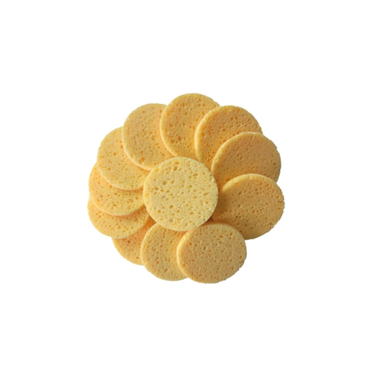 Didiseaon 60pezzi Spugne Di Cotone Per Struccare e Pulire Viso Morbide e Delicate Rotonde Per Rimozione Makeup e Della Colore Naturale