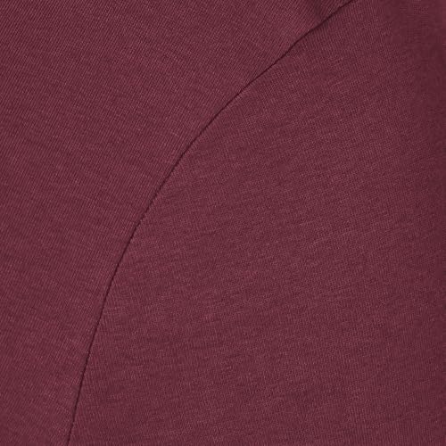 Amazon Essentials Camiseta de Manga 3/4 y Escote Barco de Corte Estrecho Mujer, Burdeos, S