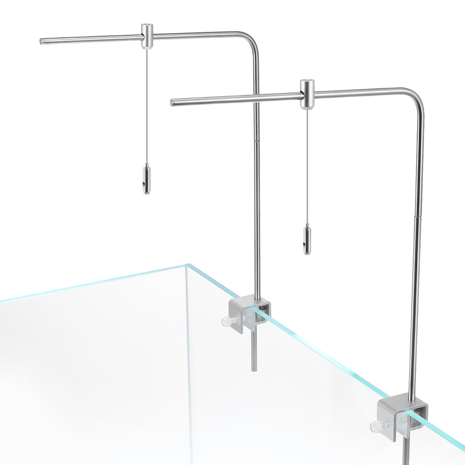 Gadpiparty Verstellbare Aluminium Lichthalterung für Aquarium, Silber
