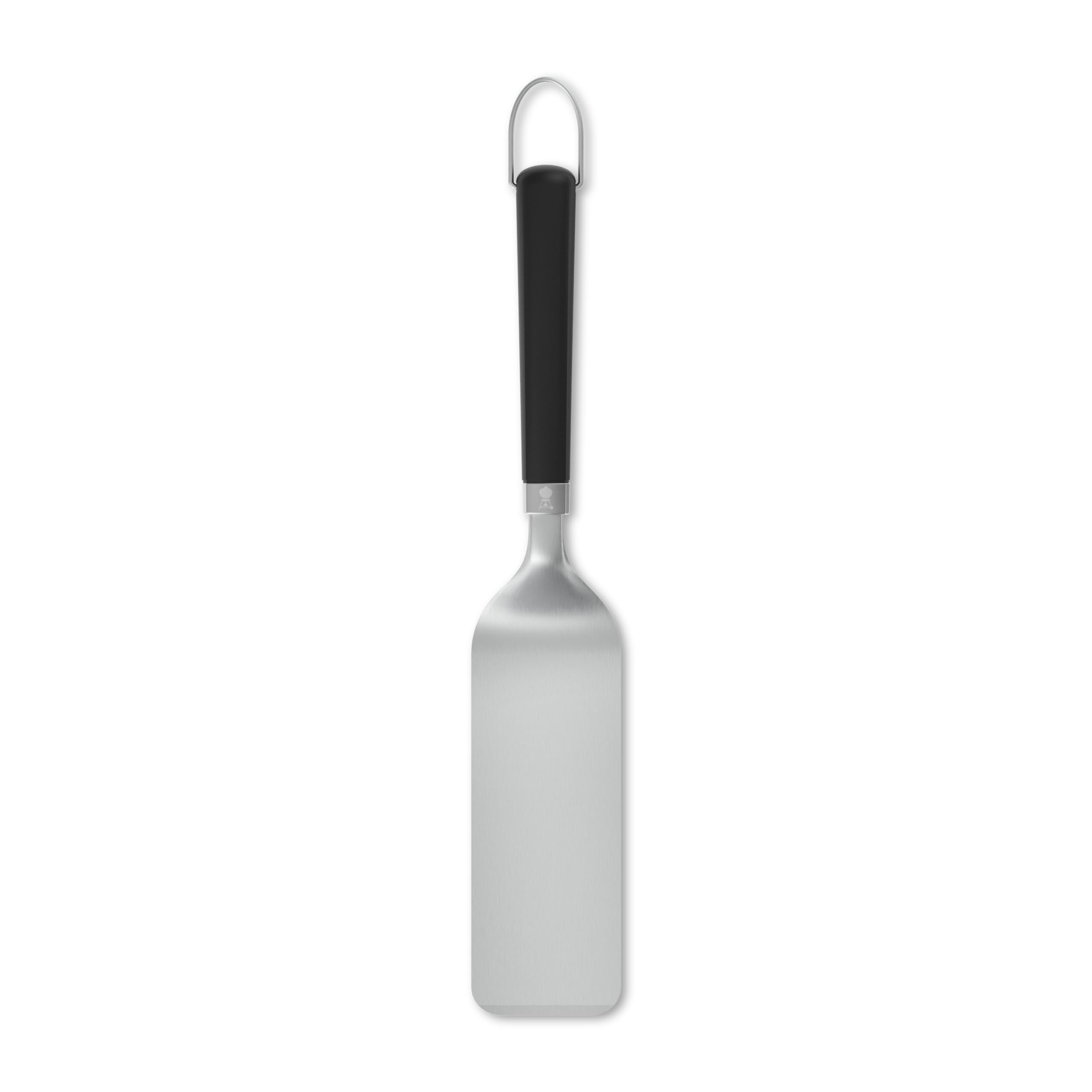 Weber Zestaw łopatek do płyt grillowych – Planchas, 2-częściowy, ze stali nierdzewnej, ze ściętą krawędzią przednią do łatwego przesuwania pod grillowanymi potrawami, kolor srebrny – czarny (3400424)