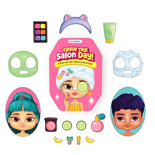 Image of LoveDabble Pretend Play Cosmetic&Makeup Kit|Yippie Yay! Salon Day!-Lovedabble|Girl Makeup Toys|Birthday Gift for Girls&Kids|for Ages 3 4 5 6 7|18 Pieces Girl Makeup Toys|Cosmetic Kit for Girls, Pink