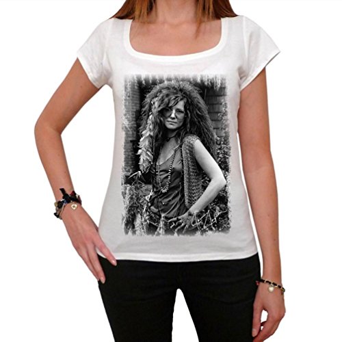 Preisvergleich Produktbild Janis Joplin Damen T-Shirt Weiß Geschenk