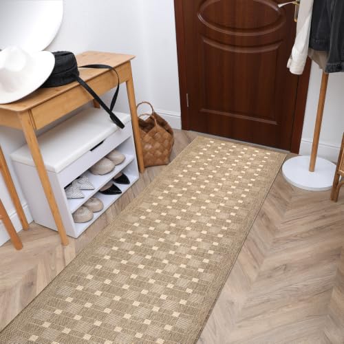 Alfombra beige SISAL SION 6052 de 100 x 210 cm para comedor 4