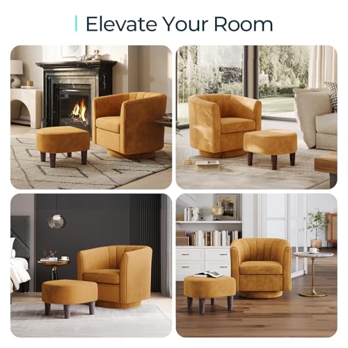 Sillón Plegable Terciopelo Amarillo miniatura 5
