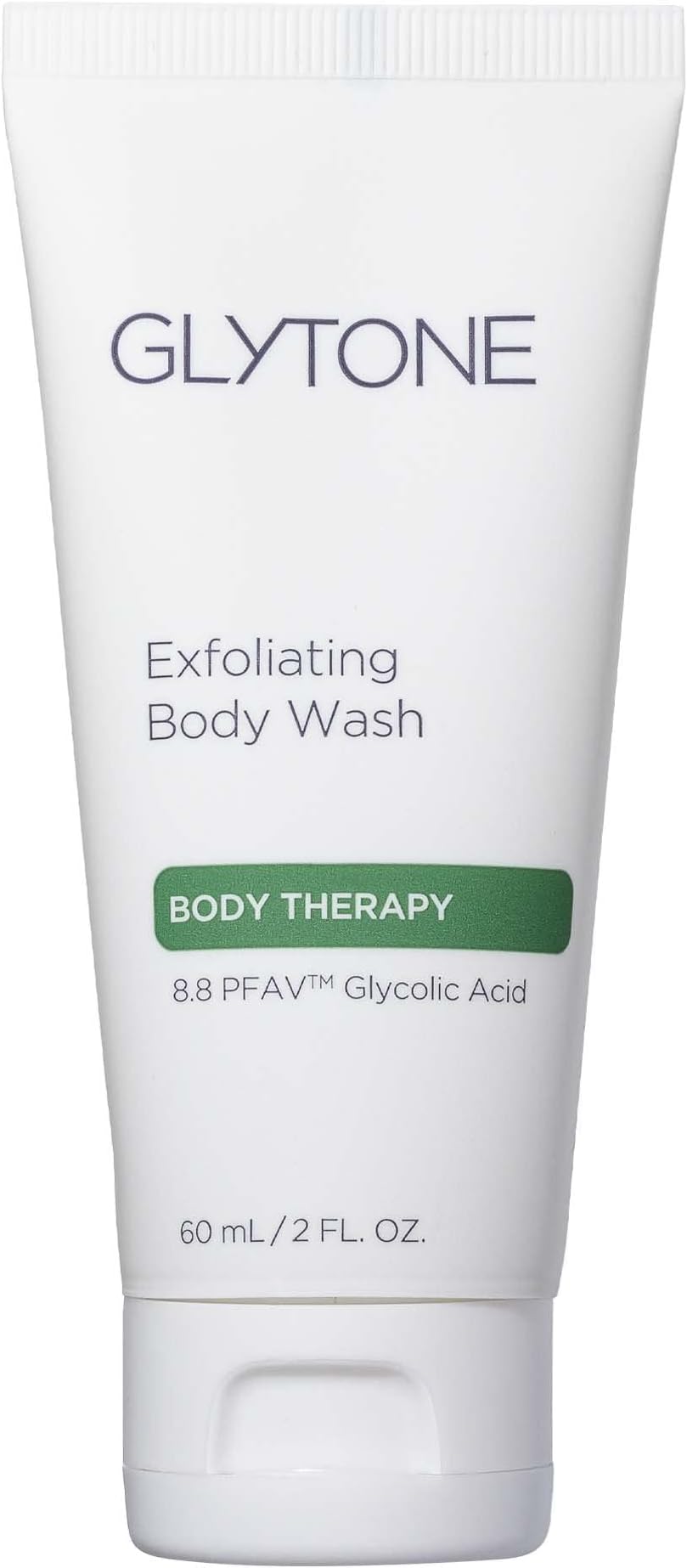 Glycolic Acid Body Wash – Exfoliating & Moisturizing Body Wash for Dry Skin, Reduce Keratosis Pilaris – Fragrance-Free Exfoliator with Glycolic Acid for Rough & Bumpy Skin, 2 Fl Oz