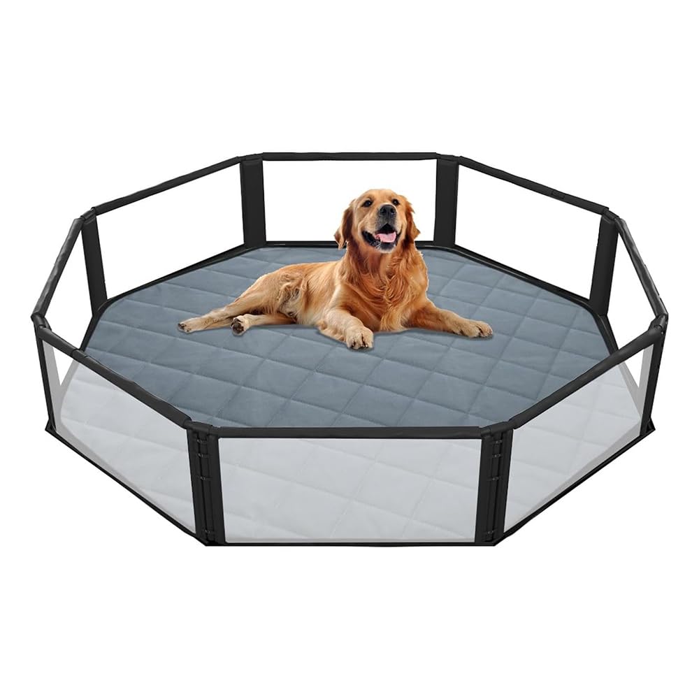 Namvo Tapis de Dressage réutilisable pour Chiot, Tapis Anti-Urine à Huit côtés, imperméable à l'eau, Tapis de Parc pour Chien Lavable, Tapis d'alimentation Super Absorbant, Tapis pour Chiot pour
