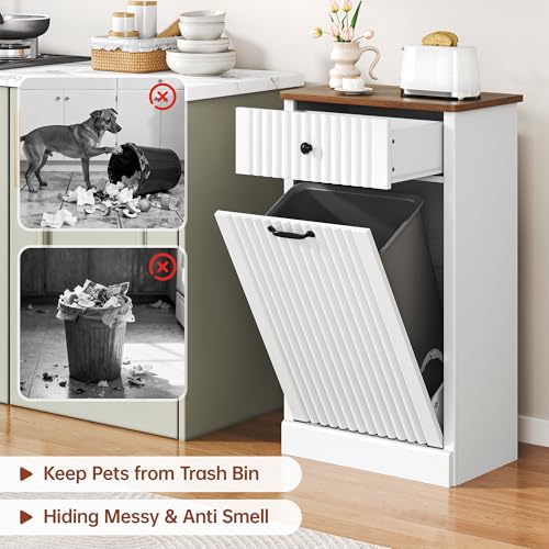 Mueble para basura OtterOasis 10 galones blanco miniatura 4