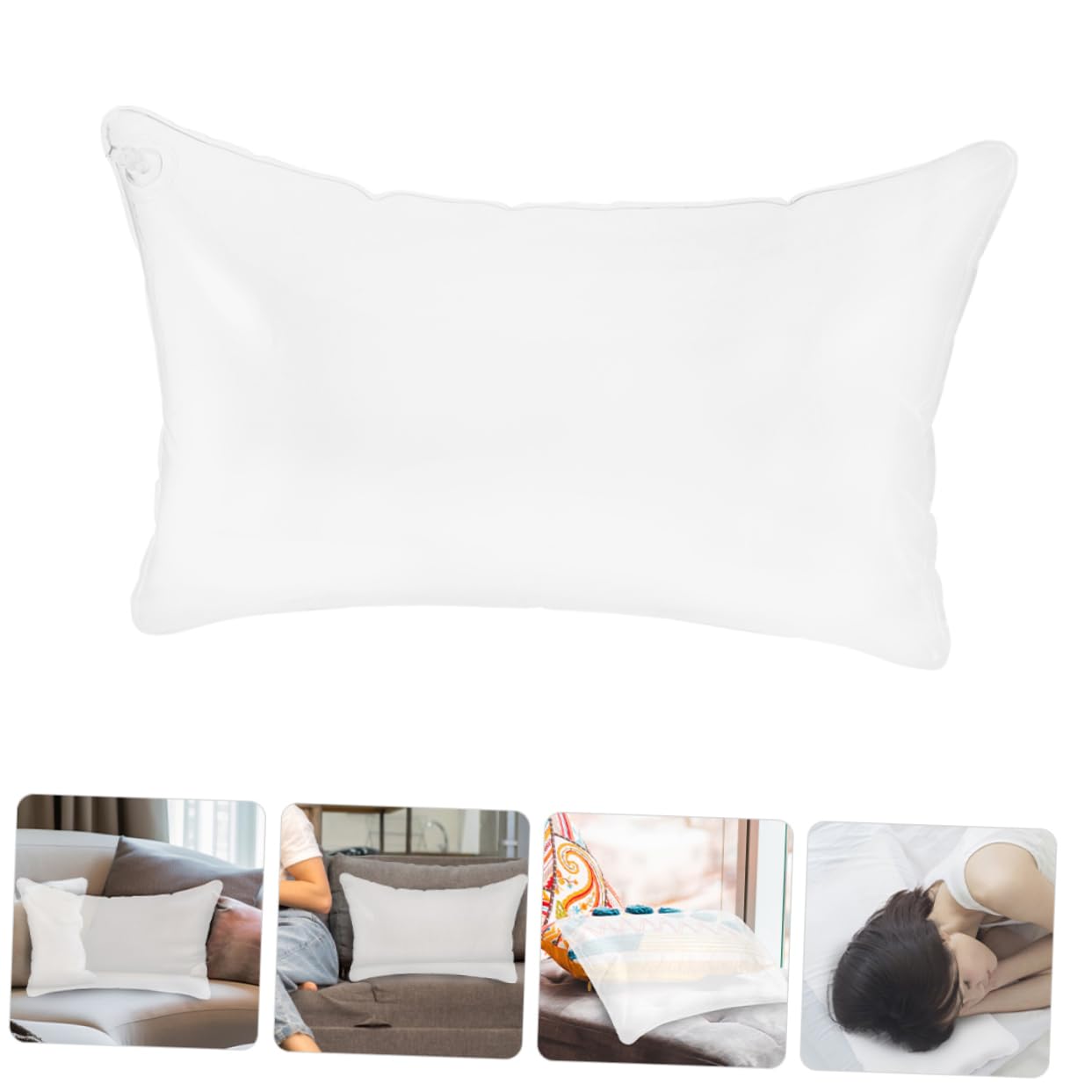 TOYANDONA Lot De 3 Oreillers Gonflables en Mousse pour Salon Voyage Camping Extérieur Imperméable en PVC