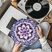 Tnasranmo Turntable Slipmat Anti-Static Wool Felt Mat for LP Vinyl Record Players, Improves Sound Quality, Soft Non-Scratch Surface, Fits All 12in Turntable Platters - Flowers