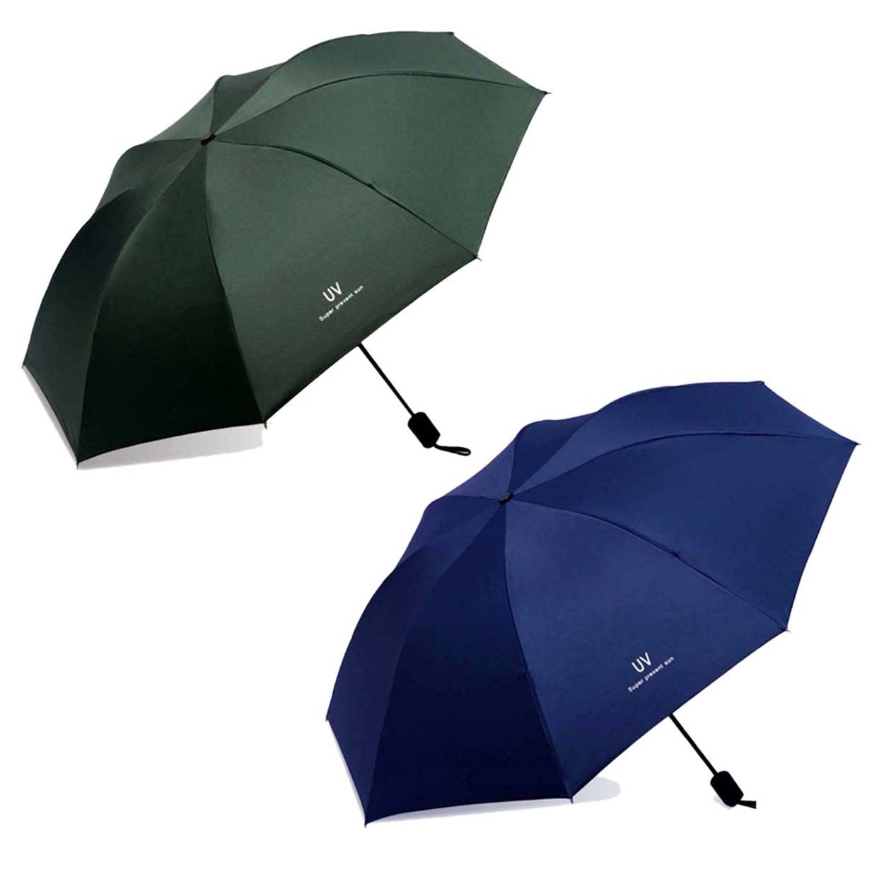 kekemi 3 Fold UV Plain Manual Sun & Rain Umbrella for Men & Women (Pack of 2)-picture-10