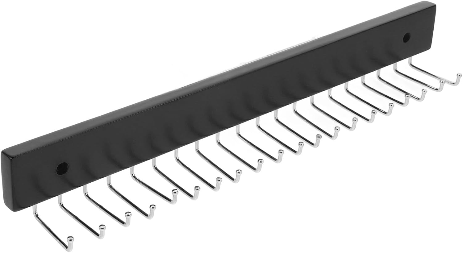 Wall Mounted Belt and Tie Rack 20 Hooks Black Metal Organizer Rotating Hanger for Men’s Closet Storage and Entryway Hanging Accessory Organizer