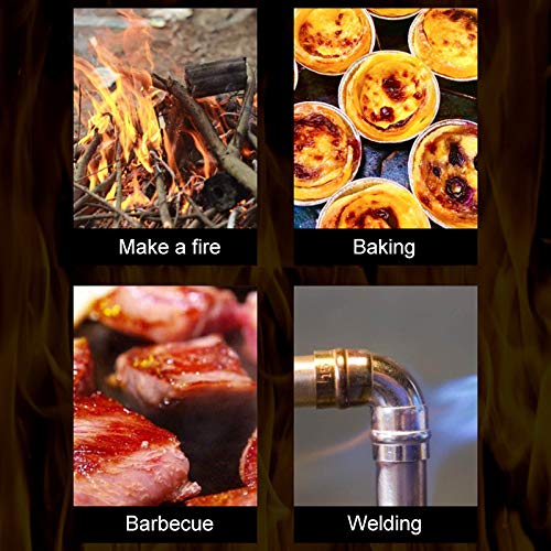 Wangy Culinary Torch Feuerzeug, nachfüllbare Flamethrower Küche Kochen Fackel mit verstellbarer Flamme Sicherheitssperre… – Bild 6