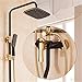 Produktbild Gyps Faucet Waschtisch-Einhebelmischer Waschtischarmatur Badarmatur Antike Badezimmer Armaturen Schwarzer Regen Dusche, Warmes und Kaltes Pack Lift in die Wand Regen Top Spray Handheld Kit DuscheMi