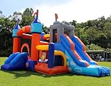 16x12FT Commercial Grade Bounce House Castle Inflatable, (Heavy Duty PVC), (1100w Blower)- 2 Slide, Ball Pit, Basketball Hoop, Obstacle-Bouncy House for Big Kid 5-12, Outdoor Party Toy Pool Backyard