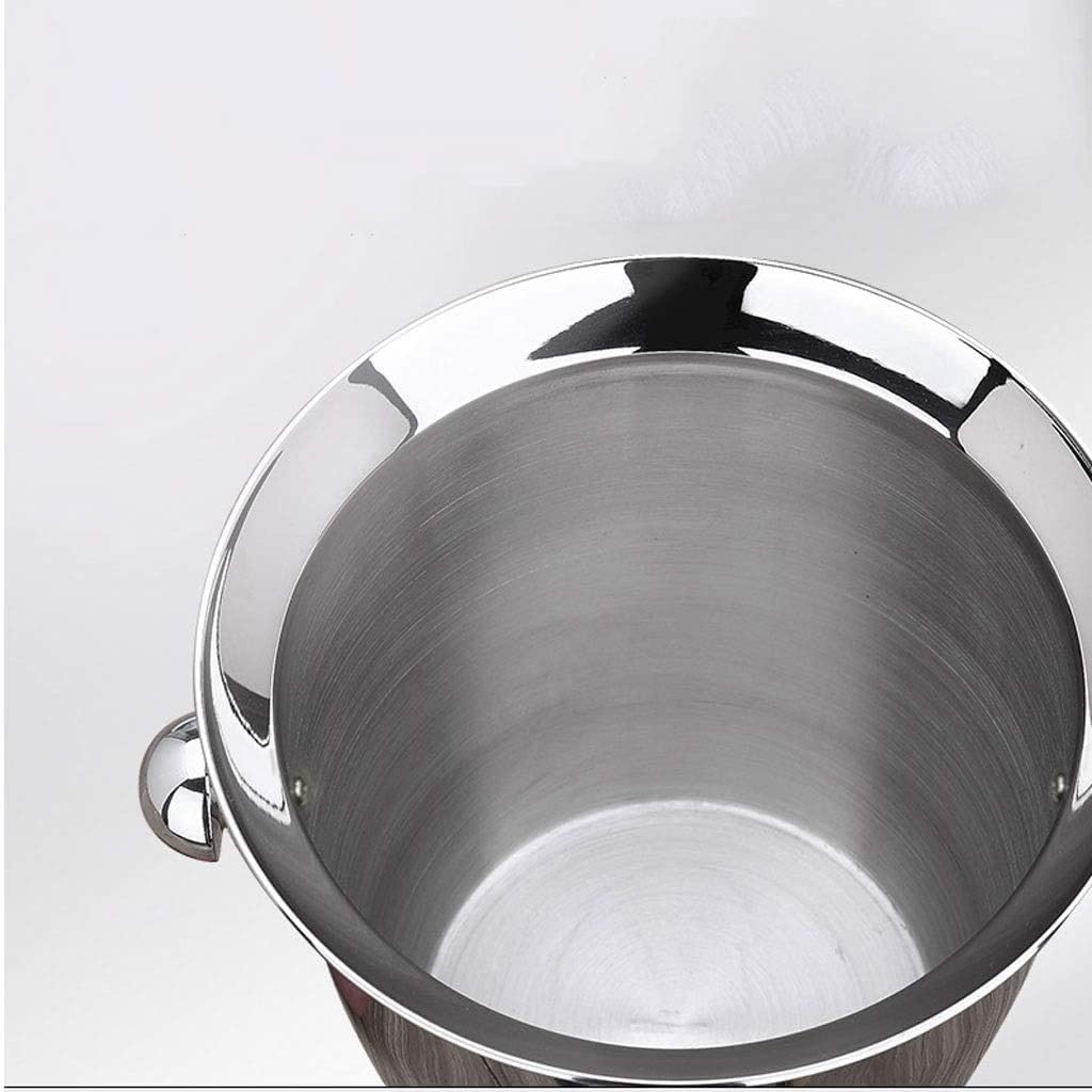 Cubitera Botella Vino Cubo de Hielo de Acero Inoxidable con manejo de Bebidas Redondas para el Recipiente de Hielo multifunción para el Bar de la Fiesta de la Fiesta de champán de Vino