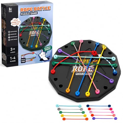 Image of Dorytoy Rope Challenge Board Game for Kids & Family, Stick Pulling Strategy, Interactive Party Puzzle Toy, Educational Skill-Building Boys and Girls