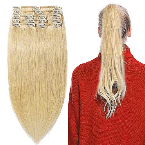 Fshine Extension Capelli Remy Tessitura Castano Scuro Misto A - Foto 12