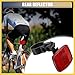 REPAIROCK 6pcs Bicycle Front Rear Reflector Kit Mountain Bike Safety Warning Reflectors Bike Wheel Spoke Reflectors Accessories Red and White Auto Replacement Parts