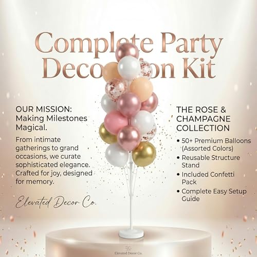 HIIINS Set of 2 Balloon Column Kit with Base&Pole for Bridal Shower Decor by Hiins - Used condition - Image 6