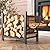 GREENER Small Firewood Rack Indoor Log Holder Wood Storage For Fireplace, Heavy Duty Metal Firewood Holder with Removable Holders, Up-Loaded to 120lb, Size: 17.7“L*11.8" W*16.2" H