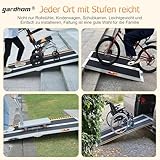 Rollstuhlrampe 152CM, gardhom Max. 362KG Ladekapazität Anti-Rutsch Alu Klapprampe für Rollstuhlfahrer oder Rollator, Schwellenrampe für Heimtreppen Treppen Türen Mobilitätsroller