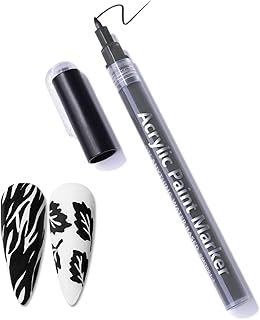 Nail Art Pens - Nail Art Graffiti Pen Nail Drawing Pen - Nail Varnish Pens - Quick Dry Fine Tips Nail Polish Pen for DIY Nail Art Decoration DIY Dot Line Pattern - Black