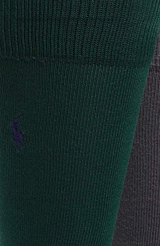 Polo Ralph Lauren Men's 3-Pack Supersoft Flat Knit with Polo Player Embroidery Socks (One Size, Forest)2
