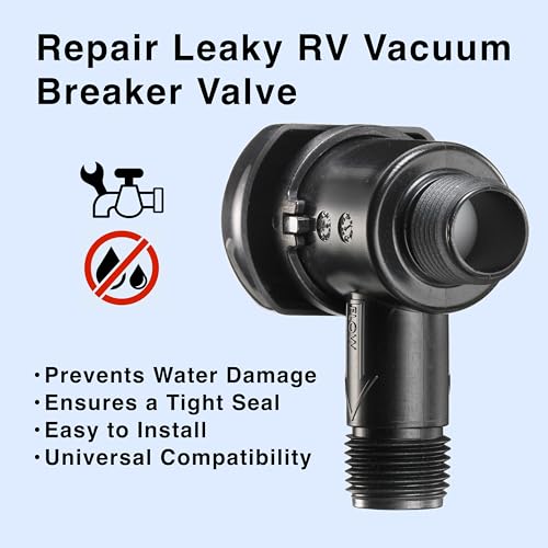 Image of Halotronics RV Vacuum Breaker Check Valve - Backflow Preventer for RV and Marine Freshwater Systems - Anti-Leak, Corrosion-Resistant, Easy Installation - Replacement for 571-VAC-CHK-A (Pack of 2)