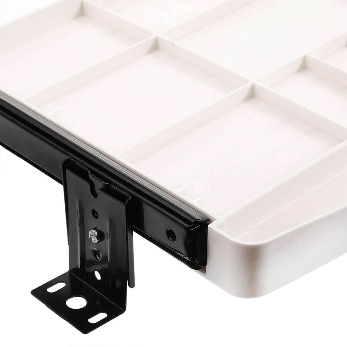 Set di vassoi per tastiera, 35 cm di larghezza, in plastica ABS, con cassetto scorrevole e binario scorrevole per tastiera, per ufficio, casa e computer, design salvaspazio