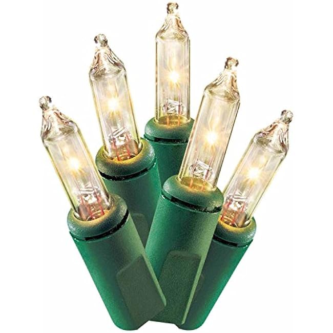 Holiday Time 100 Clear Mini Lights - Green Wire - Indoor/Outdoor (2 Pack)