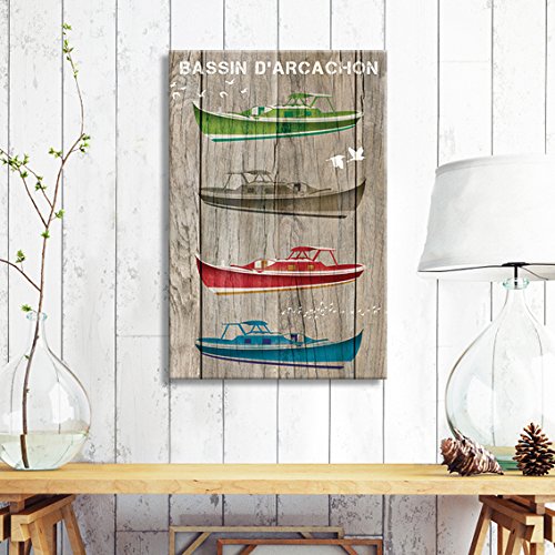 Affiche Bassin D'Arcachon – Poster Vintage Ruelle Ostréicole Encadré