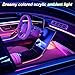 Acrylic Interior Car Ambient Lighting Kits, LED Strip Lights with Wireless APP, Neon Fiber Optic Lights Function LED Strip for Car with Music Modes (18 in 1)