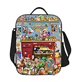 Bolsa de almuerzo térmica personalizada con personajes animados para mujer ideal la escuela niños deportes y actividades al aire libre