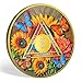 Flower Butterfly and Rising Sun Sobriety Coin | Celebrating Recovery and Personal Growth with AA Medallions | Ideal Sobriety Gift for Men and Women（1 Year）