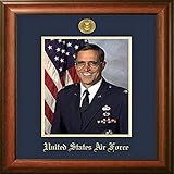 Campus Images AFPSW002 Air Force Portrait Frame with Gold Medallion, 8' x 10', Walnut