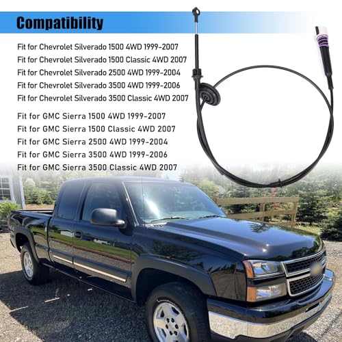 Image of 12477640 905-144 Automatic Transmission Gear Shift Linkage Cable Kit Compatible with GMC Sierra Chevrolet Chevy Silverado 1500 /2500 /3500 4WD 1999-2007