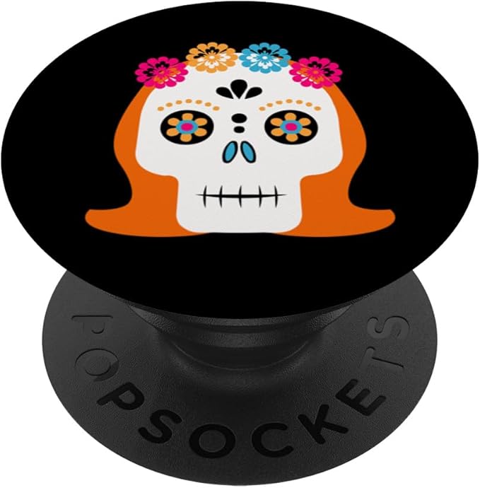 Dia De Los Muertos Sugar Skull Tattoo Calavera Bride Couple PopSockets Standard PopGrip
