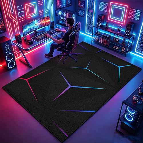 Atemrdsye Gaming Rug for Boys Bedroom 40 x 60 cm Gamer Rug Colorful Boys Bedroom rug Game Controller rug for Game Room Playroom Home Decor Non Slip Carpet Decorative Floor Mat