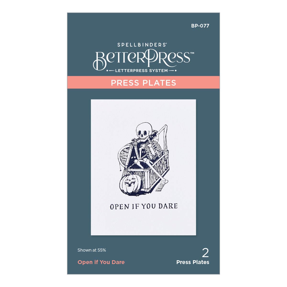 Spellbinders Open if You Dare Press Plates from the Betterpress Halloween Collection, METAL