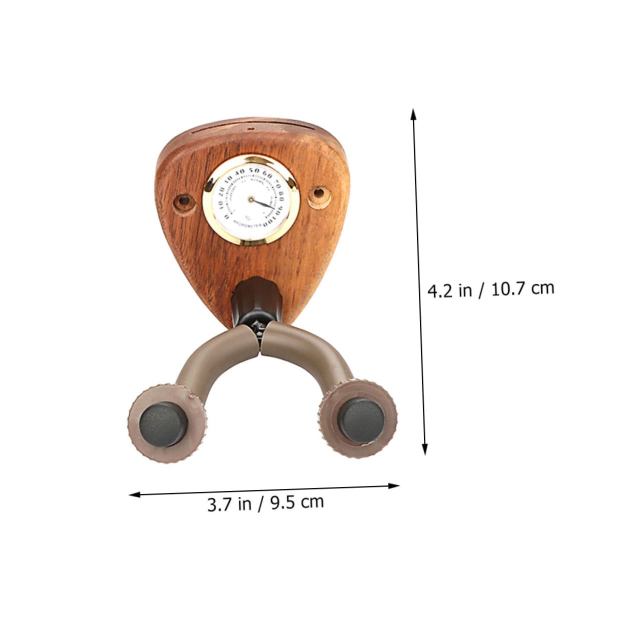 ERINGOGO Wall Mounted Guitar Hanger with Hygrometer Acoustic Electric Guitar Wall Mount for Safe Storage Display Unique Design Space Saving Ukulele Hook Dual Temperature Humidity