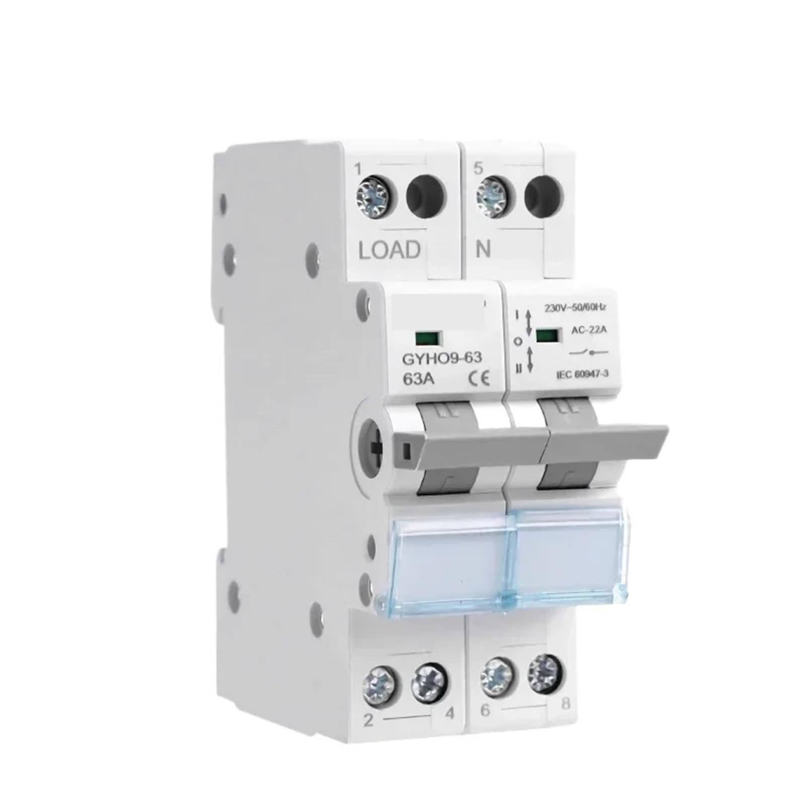 Interrupteur de transfert manuel GYHO9 4P 125A pour inverseur source - 5